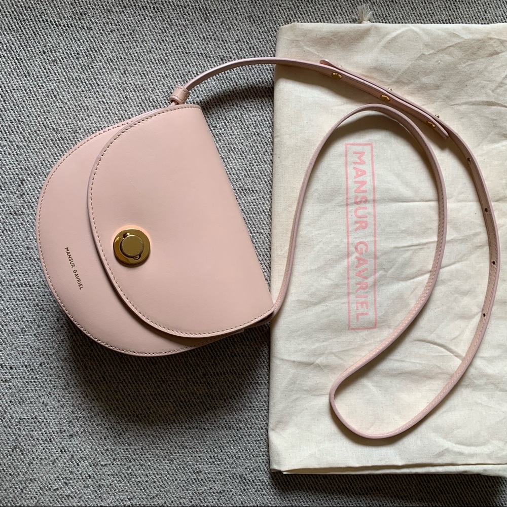 Mansur Gavriel Mini Saddle bag Pink Rosa barbie